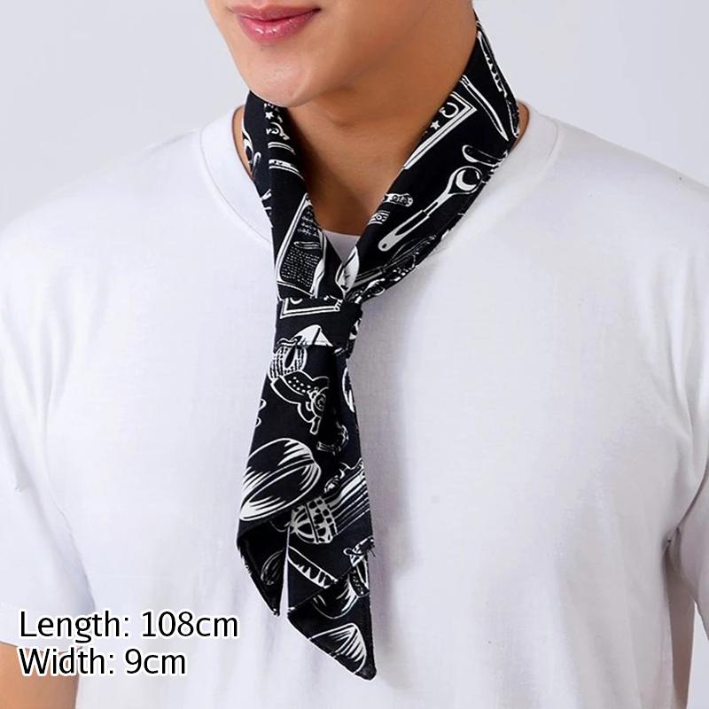 1 шт. Женский Мужской Шарф от пота для шеф-повара Петля Шеф-повара Мужской Женский Галстук-платок для шеи Кухня Ресторан Отель Официант Полотенце для пота