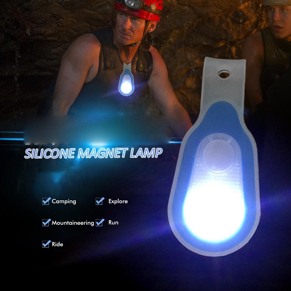 LED Clip On Flashlight Silicone Night Light Backpack Light Pocket Work Light Safety Warning Light for Outdoor Night