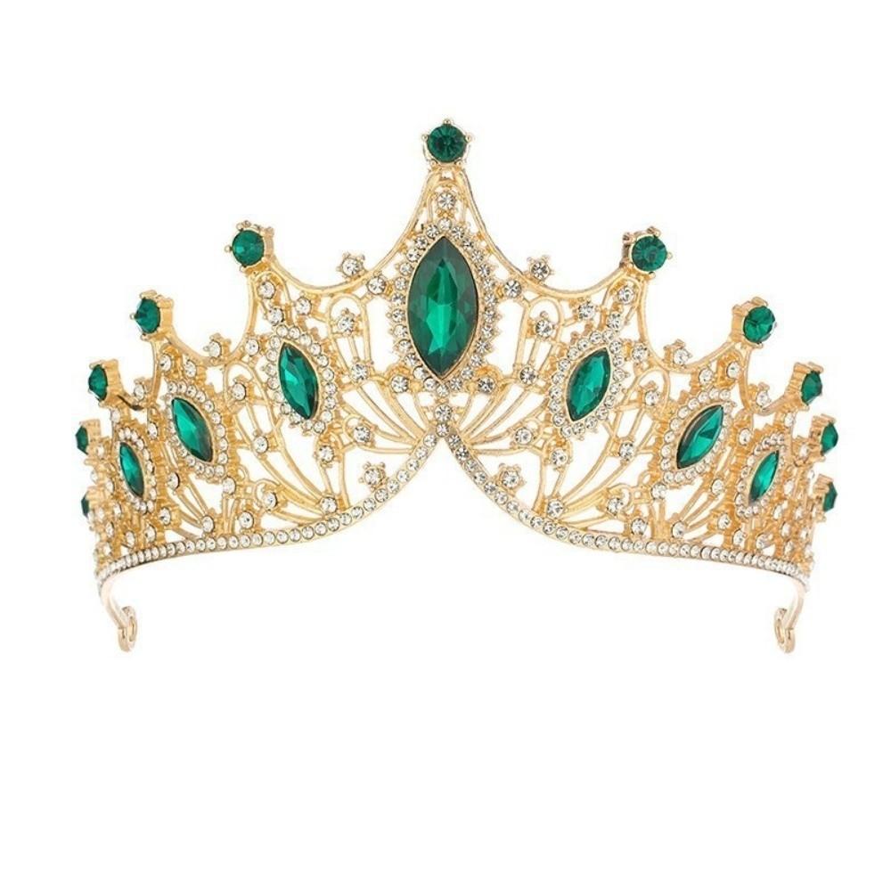 Alloy Queen Princess Crown Baroque Prom Dress Jewelry Vintage Bridal Headband  New Year