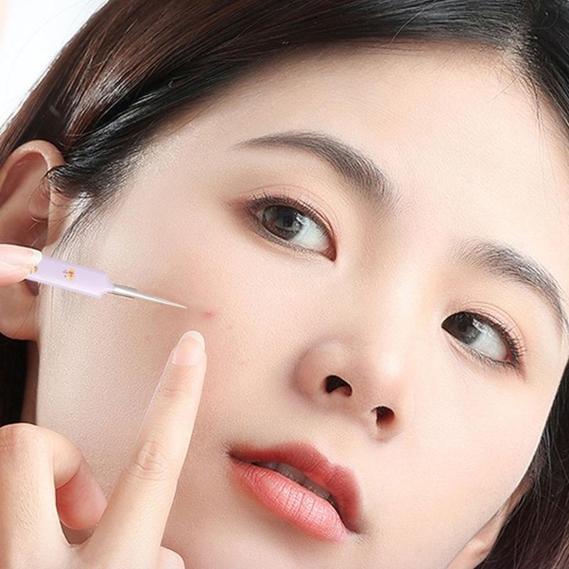 3 Pcs Facials Blackhead Remover Tweezers Extractor Acne Removal Pimple Popper Tool Kits Blackheads Tweezers