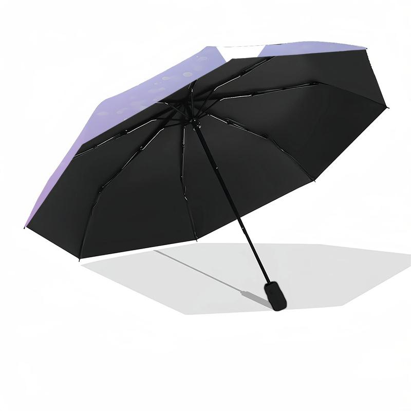 Unicorn Rainbow Automatic Opening/Closing Umbrella - Portable 3-Fold Design with 8-Bone Iron Frame, Perfect for Festivals and Everyday Use,