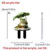 New Frog Duck Turtle Animal 2D Flat Acrylic Courtyard Garden Home Decoration Floor Plug