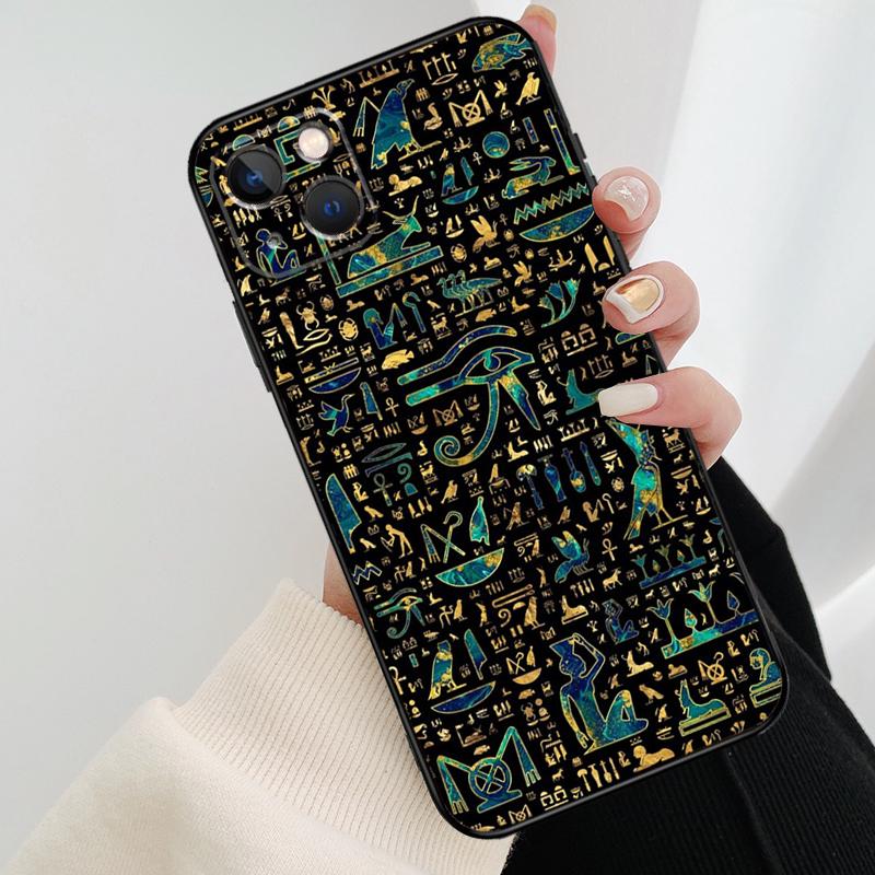 Ägypten Pharao Wandmalerei Handyhülle Für iPhone 17 Pro Max 15 14 13 11 12 16 Pro Max mini 15 16 Plus 16e 17 Air Cover
