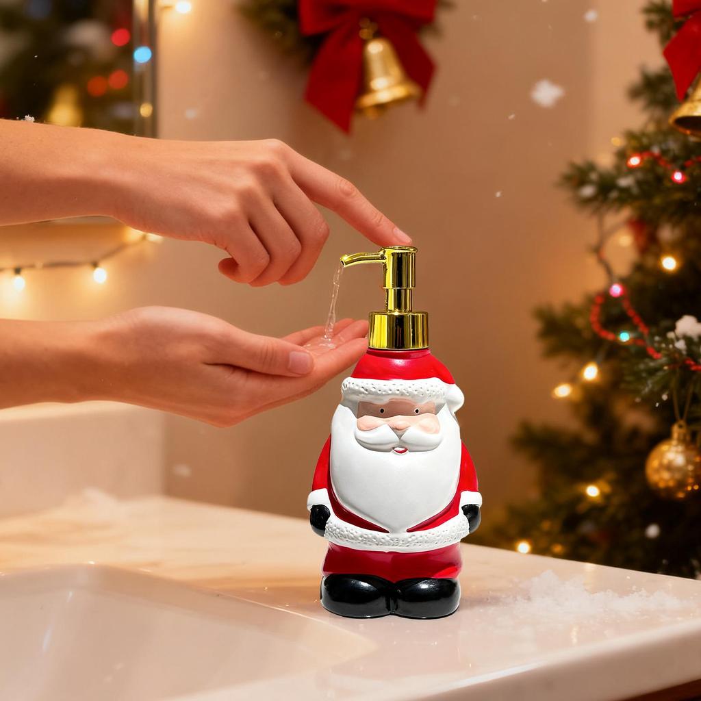 250ml Christmas Soap Dispenser Cartoon Funny Santa Claus Soap Dispenser Empty Bottler Home Christmas Bathroom Decor