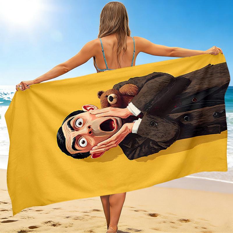 1Pc Mr Bean'S Surprise Beach Towel, Quick Dry, Multi-Use for Beach Pool Gym Yoga Home Travel, Christmas, Halloween, Xmas Gift M929351
