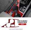 Real Soft Carbon Fiber Central Control Cup Panel Sticker For Subaru Crosstrek 2024 For Impreza 2024 Cover RHD LHD Interior Trim