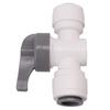 Portable Grey Reliable Shut Off Valve Acetal Copolymer for John Guest Water Purifier Joint 3/8 Inch OD Stop Tap