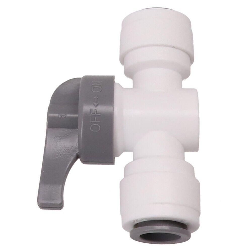 Portable Grey Reliable Shut Off Valve Acetal Copolymer for John Guest Water Purifier Joint 3/8 Inch OD Stop Tap