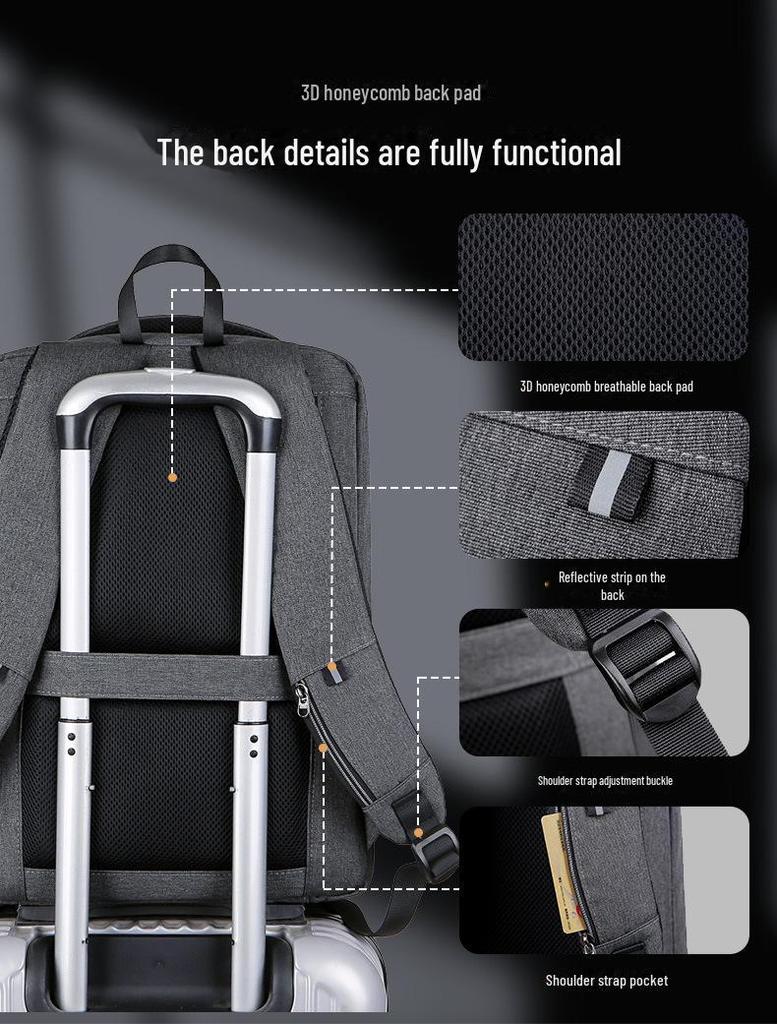 Unisex Diebstahlsicherer Wasserdichter Business-Rucksack – Stilvolle Computer- und Reisetasche