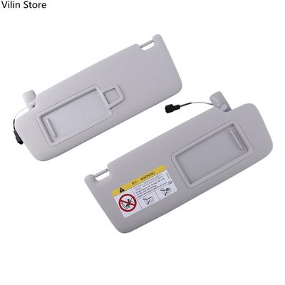 Pair Car Interior Sun Visor Shade with Makeup Mirror Gray for Golf MK7 2014-2017 5GG857551