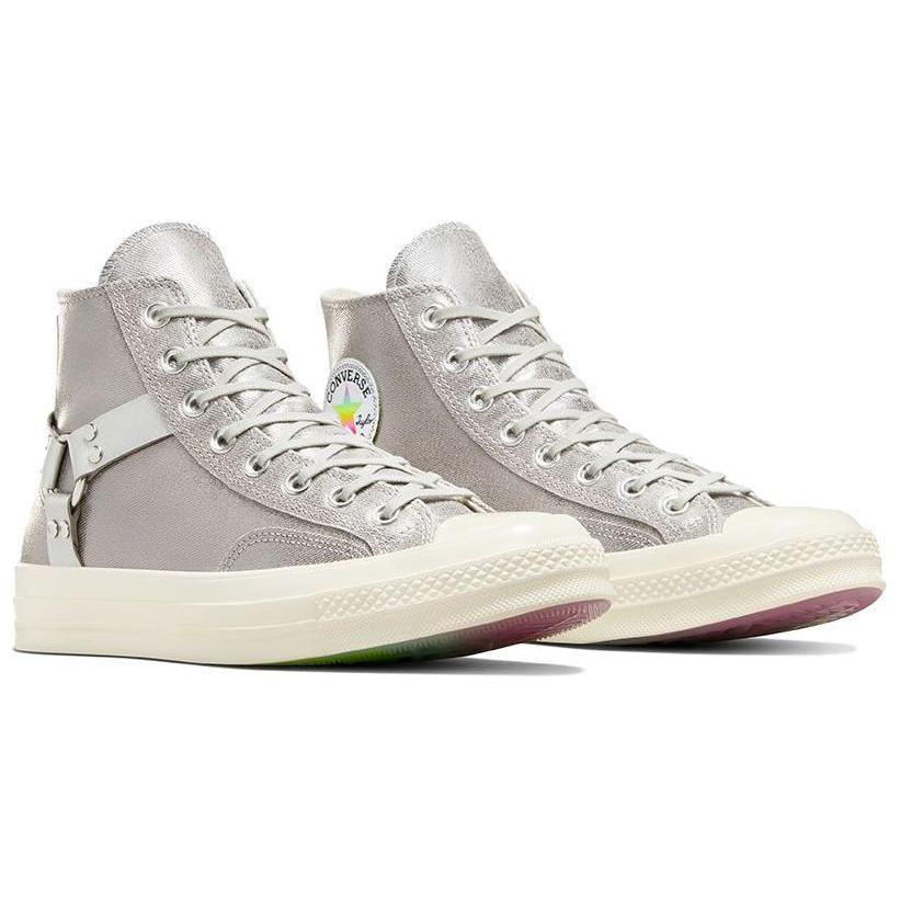 Converse Chuck 70 High Pride 2024 Unisex Sneakers Silver Egret Chaos-Fuschia A10214C
