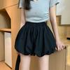 Women's High Waist A-Line Mini Skirt Solid Color Tiered Tulle Puffy Balloon Skirt