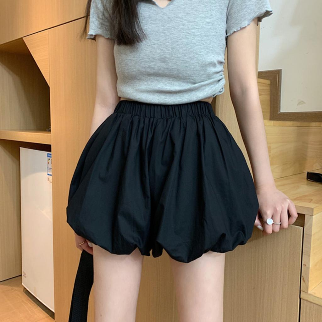 Women's High Waist A-Line Mini Skirt Solid Color Tiered Tulle Puffy Balloon Skirt