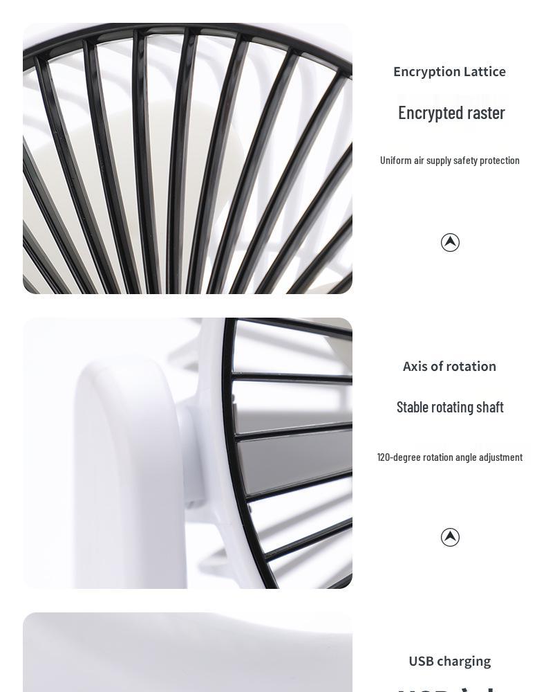 26-Year New Model Silent Mini USB Desktop Fan - Lightweight, Long Battery Life for Office & Travel