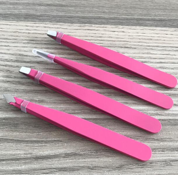 4 Eyebrow Tweezers Set Stainless Steel Eyebrow Clip Stickers Double Eyelid Stickers Tweezers