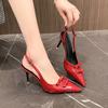 Fashion New Style Fashion Women's Shoes Sandals Ladies High Heels Pointed Toe Brief Pumps Nude Platform Spikes Retro Spring Fine Sweet
