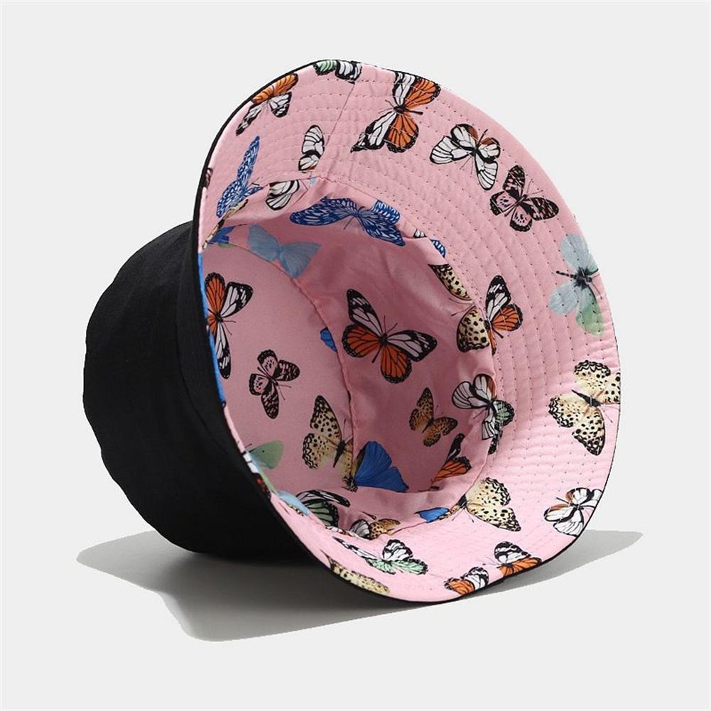 Unisex Baumwolle Bucket Hat Männer Frauen Doppelseitige Sonnenkappe Sommermode Fischerhüte