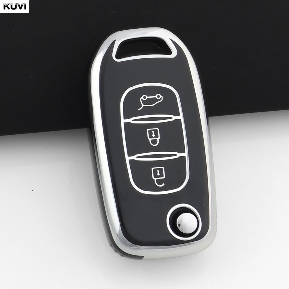 TPU Auto Flip Schlüsselanhänger Hülle Gehäuse Remote Gehäuse Passend für Renault Kadjar Captur Megane Sandero Stepway Logan Clio 5 Arkana Kwid