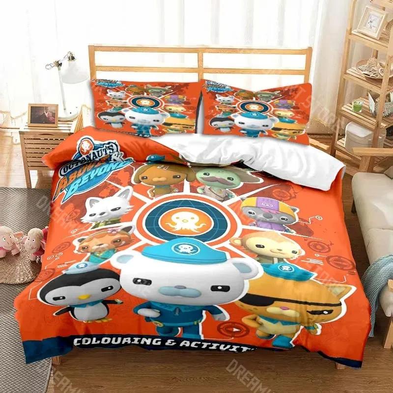 3D Print Anime Octonauts Bedding Set Twin Queen King Full Size Single Double Duvet Cover Pillowcase Bed Boys Girls Adults
