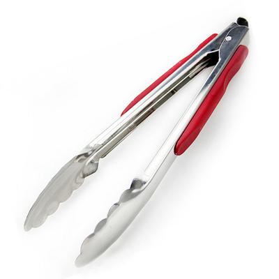 9in Stainless Steel Food Tongs Thickened Precise Spring Tension Anti Slip Easy To Clean Kitchen