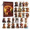 Christmas Tree Hanging Sheets 3D Highland Cow Advent Calendar 2026, Countdown with Cute Holiday Home Decorations Farm Cattle Mini Figurines