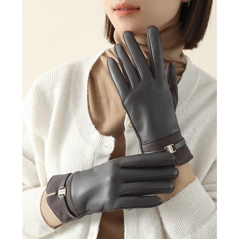 

VICTORIA&VERA Women s Elegant Warm PU Leather Gloves One Size
