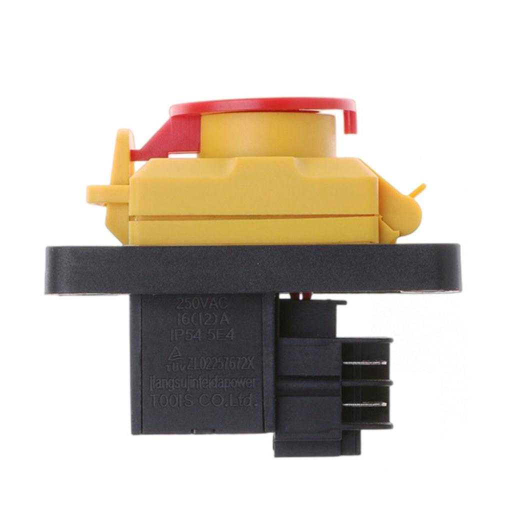 Common Push Button Control KJD12 12A 250V 4 Pin Button Control Lightweight Magnetic Button Control Plastic for Woodshop