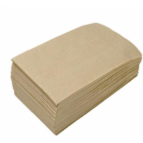 Daikoku Kogyo "Commercial Use" 6-fold Napkins, New, Unbleached, 25 X 25cm, 1000 Count