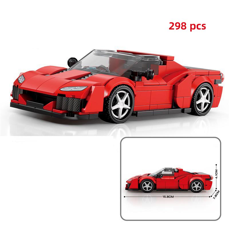 City Technical Car Speed  Racing Car Building Blocks Sports Police Car Pick Up MOC Creative Vehicle Toys