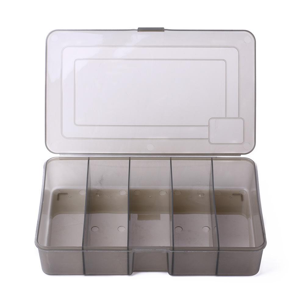 Lure Storage Box Elegant Gray Five-Compartment Multi-Layer Large Capacity Fishing Gear Accessories Box Fishing Bag Special Small