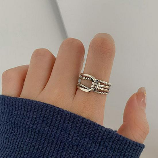 Women's Silver-Plated Retro Korean Style Index Finger Ring