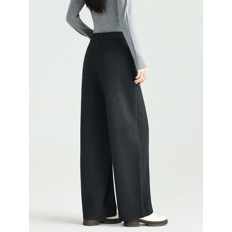 Mengshuya Winter High-Waist Relaxed Fit Pants for Pear Shapes