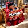 Custom Name Personalized Betty Boop Print Blanket, Home Decor, Bedroom, Sofa, Camping, Couch, Gifts for Birthday Christmas