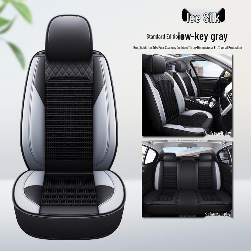 All-Season Leather & Ice Silk Car Seat Cushions for Golf Corolla RAV4 Romeo
