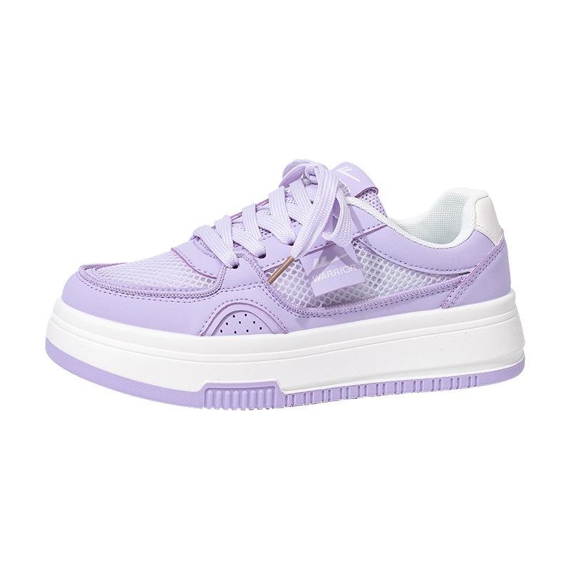Pink board shoes single mesh breathable women's shoes lightweight and versatile casual shoes sports shoes platform white shoes