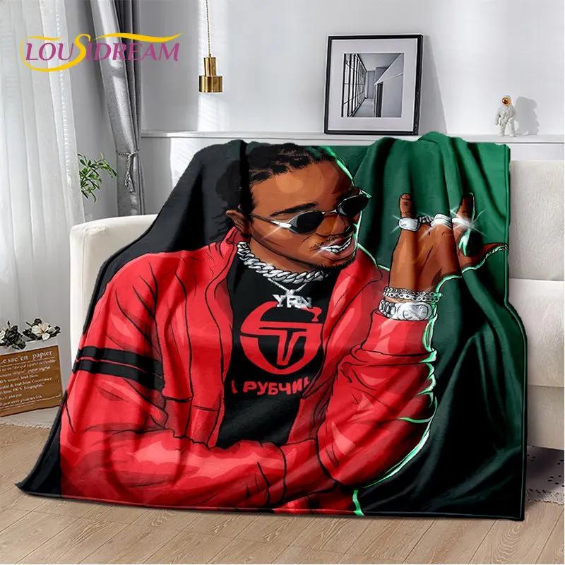 Hip Hop Art Rapper Legend Star Soft Plush Blanket,Flannel Blanket Throw Blanket for Living Room Bedroom Bed Sofa Picnic Cover 3D