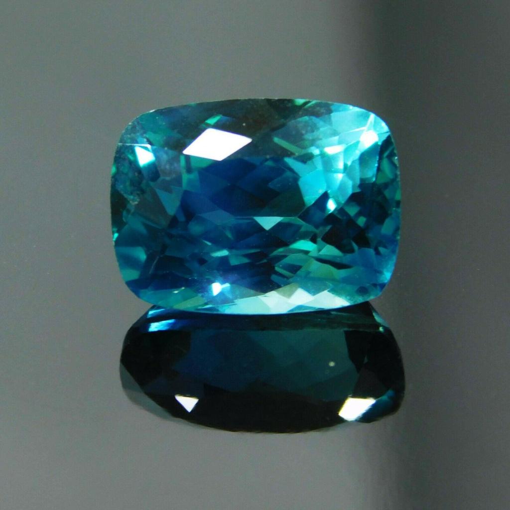 Natural Montana Sapphire 10ct Cushion Cut Certified Loose Gemstone