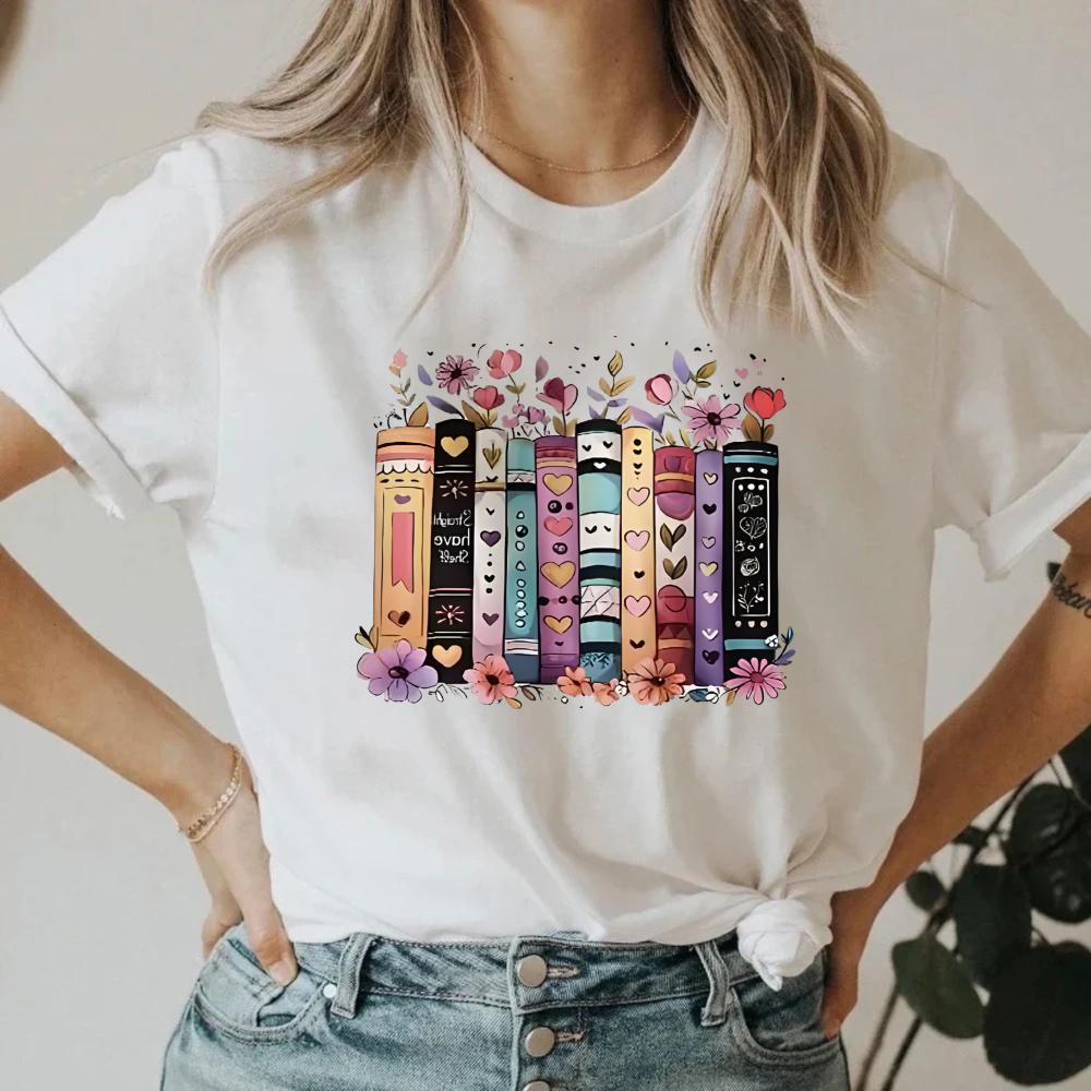 Books Floral Print Womens Vintage TShirt Funny Country Music T Shirt Cute Aesthetic Music Lover Tee Shirt Trendy Fashion Tops