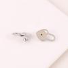 Heart Earring Lifter Backs 4 Piece Set, Decorative Support Back for Droopy Post Earrings, 1.6Cm, Daily Outfit Wear