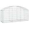 VidaXL Arched Gabion Basket Gabion Cage Gabion Wall Stone Basket Gabion for Stone Garden Patio Outdoor 153453