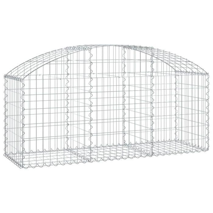 VidaXL Arched Gabion Basket Gabion Cage Gabion Wall Stone Basket Gabion for Stone Garden Patio Outdoor 153453