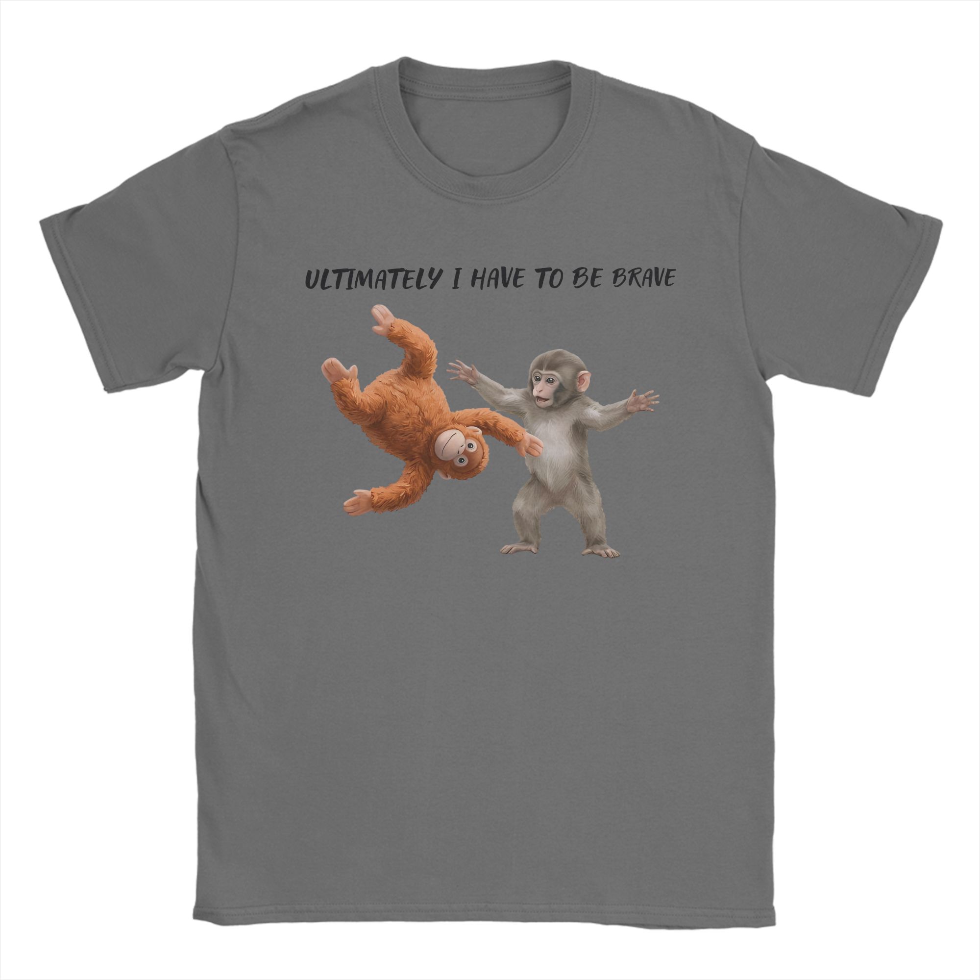 

All Seasons Monkey Punch Baby Monkey Holding Toy T Shirt For Unisex 100 Cotton Tee Shirt Short Sleeve Tops 4XL
