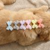 36PCS Bow Shape Pet Hair Bow Handmade Sheer Bow Knot Exquisite Craft Dog Head Flower  Party Decor