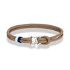 Navy Blue Braided Rope Bracelet Stainless Steel Double Push Carabiner Clasp Survival Bracelet for Men Women Couple Gifts