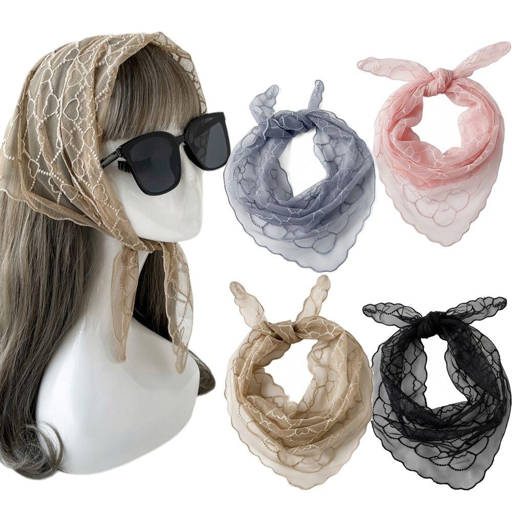 Vintage Lace Flower Hair Scarf Cute Sweet Headscarf Casual Headband Photography