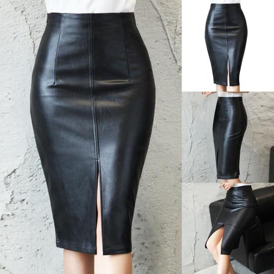 Practical Windproof Ultra Soft Long Lasting Knee-Length Women Warm Bodycon Skirt For Date Midi