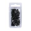 Attaches parisiennes Rond, 4+8 mm, boîte blister 75 pces, noir