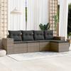 Vidaxl 5-Cz. Set da Giardino, Cuscini, Rattan PE Grigio