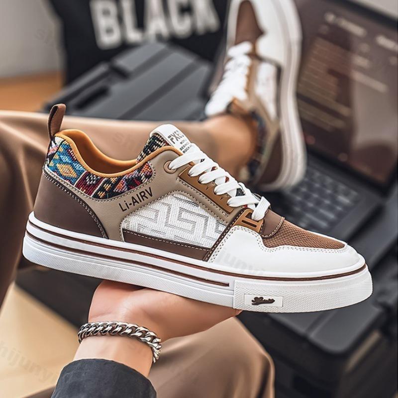 

2026 Summer Men s Low Cut Color Blocked Casual Shoes Mesh Breathable Fashi Trend Shoes Comfortable Outdoor N slip Sneakers 39 хаки