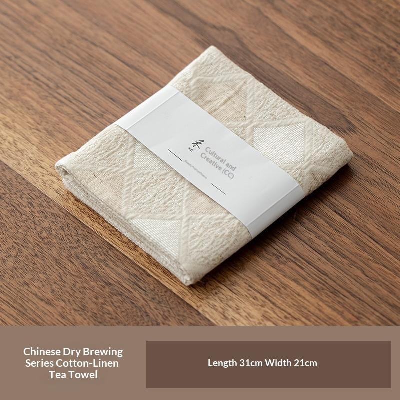 

Cotton and Linen Double-sided Absorbent Tea Towel Chinoiserie Tea Mat Tea Cloth Pot Towel Spare Parts Napkins